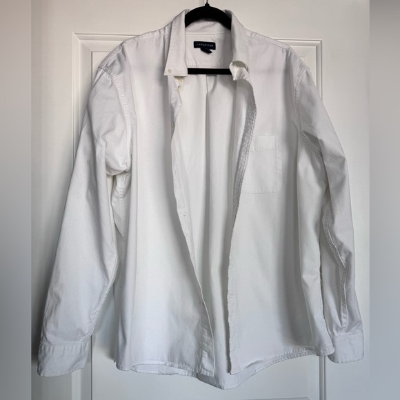 Land’s End Oxford Button Down White Long Sleeve Shirt 100% Cotton - Picture 5 of 9